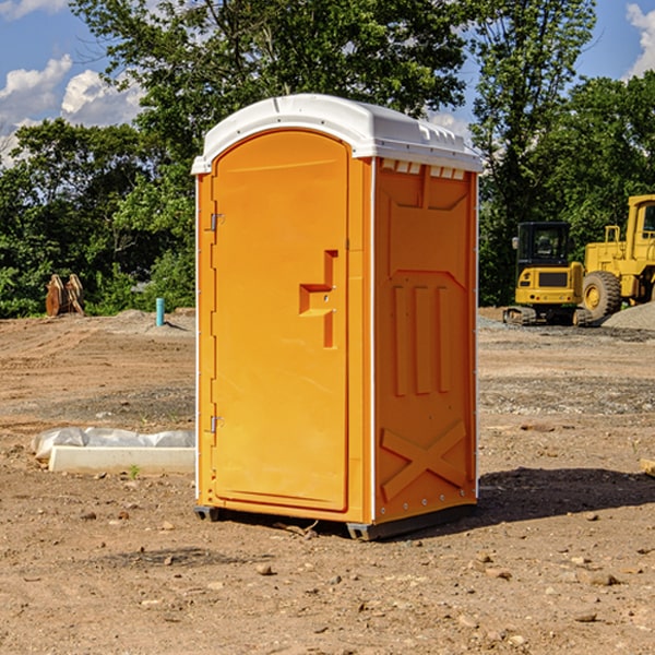 how often are the portable restrooms cleaned and serviced during a rental period in Cedar KS